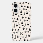 Kerstmis in Parijs | Monogrammen Case-Mate iPhone Case (Achterkant)