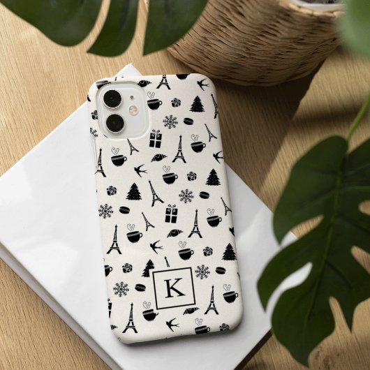 Kerstmis in Parijs | Monogrammen Case-Mate iPhone Case