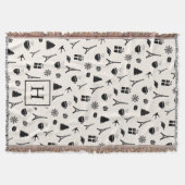 Kerstmis in Parijs | Monogrammen Deken (Voorkant)