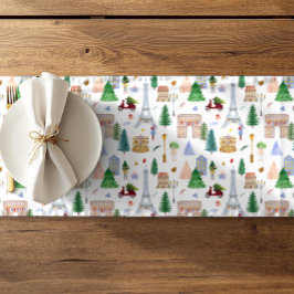Kerstmis in Parijs Stad van Licht Vakantie Korte Tafelloper