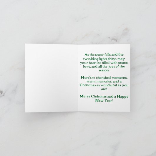 Kerstmis in Parijs: Vakantie Charm op Eiffellaan Feestdagen Kaart (Binnen)