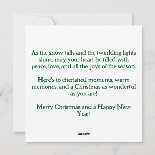 Kerstmis in Parijs: Vakantie Charm op Eiffellaan Feestdagenkaart (Achterkant)