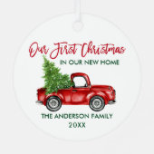 Kerstmis in penseel, nieuwe startpagina metalen ornament (Achterkant)