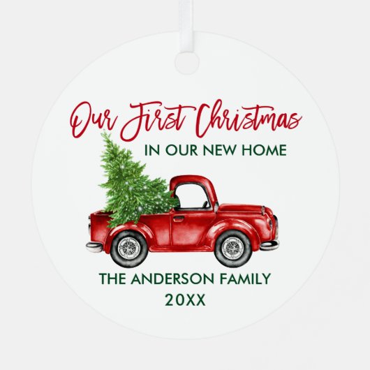 Kerstmis in penseel, nieuwe startpagina metalen ornament (Achterkant)