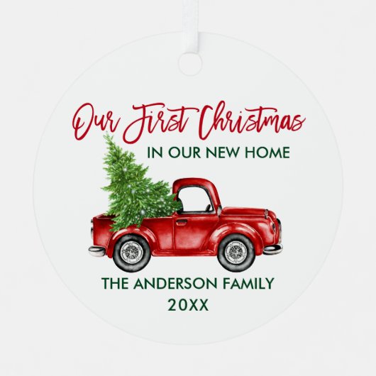 Kerstmis in penseel, nieuwe startpagina metalen ornament (Voorkant)