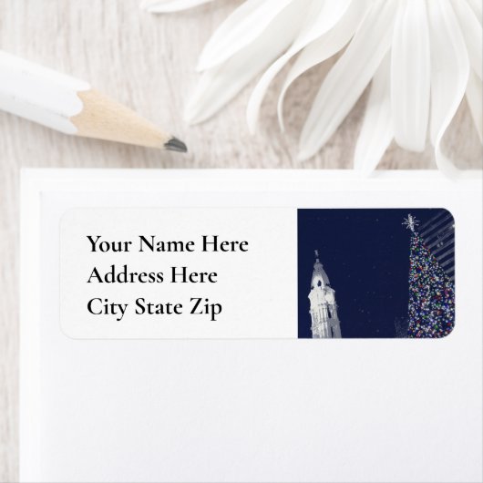 Kerstmis in Philadelphia Etiket (Insitu)