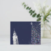 Kerstmis in Philadelphia met aanpasbare tekst Feestdagenkaart (Staand voorkant)