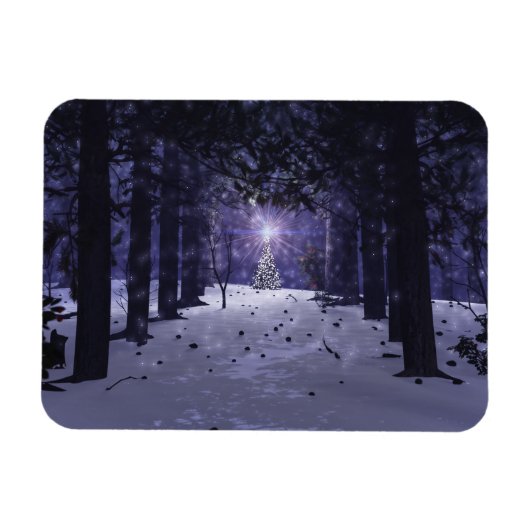 Kerstmis in Pines Flexible Magnet Magneet (Horizontaal)