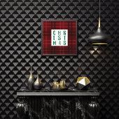 Kerstmis in Plaid Holiday Wall Art Square Poster