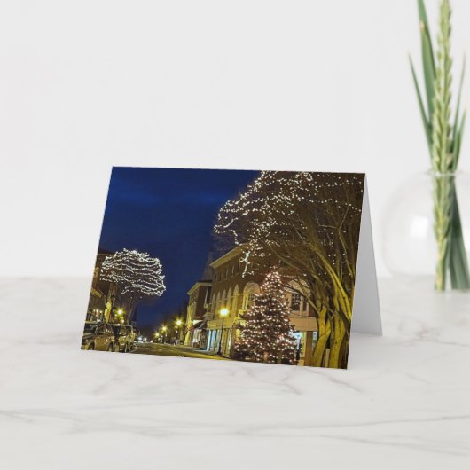 Kerstmis in Plymouth, MA Feestdagen Kaart (Voorkant)