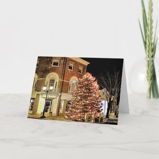 Kerstmis in Plymouth, MA Feestdagen Kaart (Voorkant)