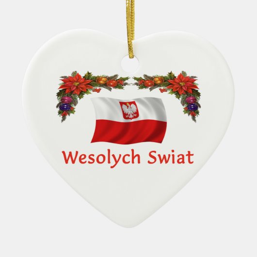 Kerstmis in Polen Keramisch Ornament (Voorkant)