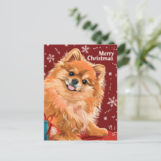 Kerstmis in Pommeren Briefkaart (Staand voorkant)