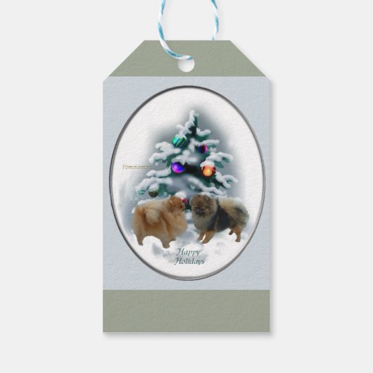 Kerstmis in Pommeren Cadeaulabel (Achterkant)