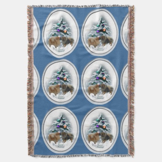 Kerstmis in Pommeren Deken (Voorkant Verticaal)