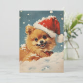 Kerstmis in Pommeren Feestdagenkaart (Staand voorkant)