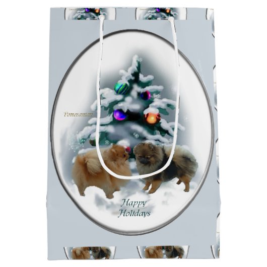 Kerstmis in Pommeren Medium Cadeauzakje (Achterkant)