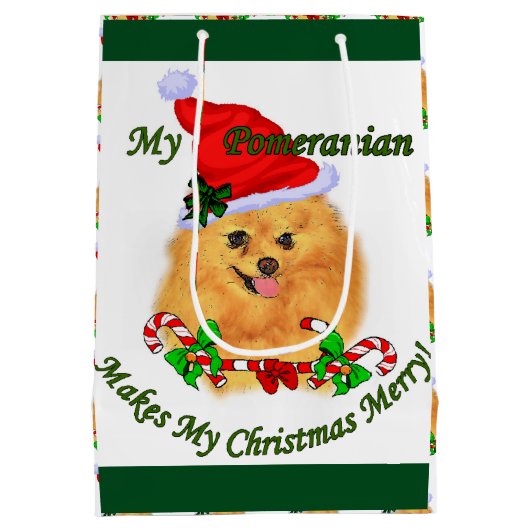 Kerstmis in Pommeren Medium Cadeauzakje (Achterkant)