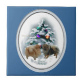 Kerstmis in Pommeren Tegeltje (Voorkant)