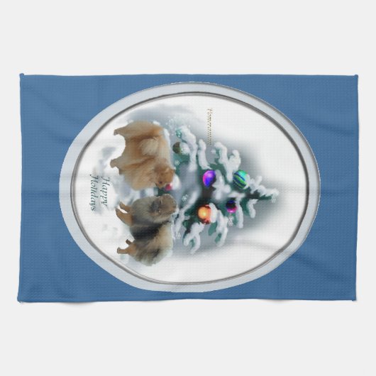 Kerstmis in Pommeren Theedoek (Horizontaal)