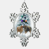 Kerstmis in Pommeren Tin Sneeuwvlok Ornament (Rechts)