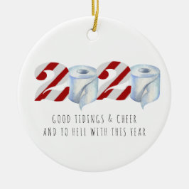 Kerstmis in quarantaine | Grappig 2020-herdenking Keramisch Ornament