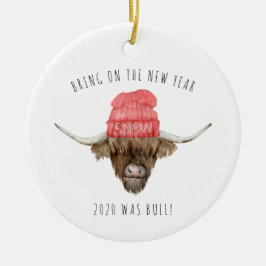 Kerstmis in quarantaine | Grappig 2020-herdenkings Keramisch Ornament