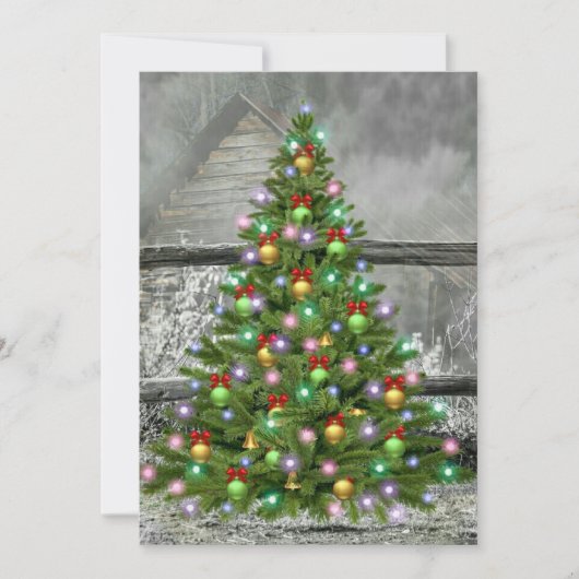 Kerstmis in Ranch Feestdagenkaart (Voorkant)