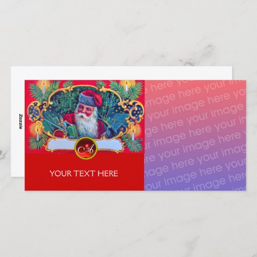 KERSTMIS IN RETROSTIJL FEESTDAGENKAART (Voorkant / Achterkant)