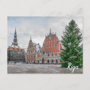 Kerstmis in Riga, Briefkaart Letland
