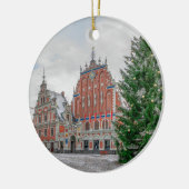 Kerstmis in Riga Letland Keramisch Ornament (Links)