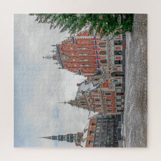 Kerstmis in Riga Letland Legpuzzel (Verticaal)