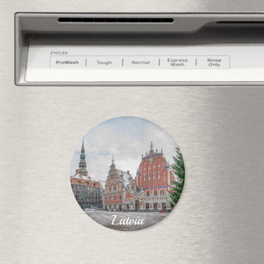 Kerstmis in Riga Letland Magnet (Insitu (Vaatwasser))