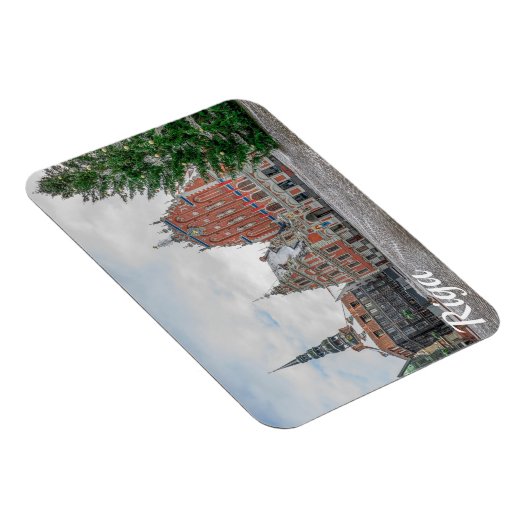 Kerstmis in Riga Letland Magnet Magneet (Rechterzijde)