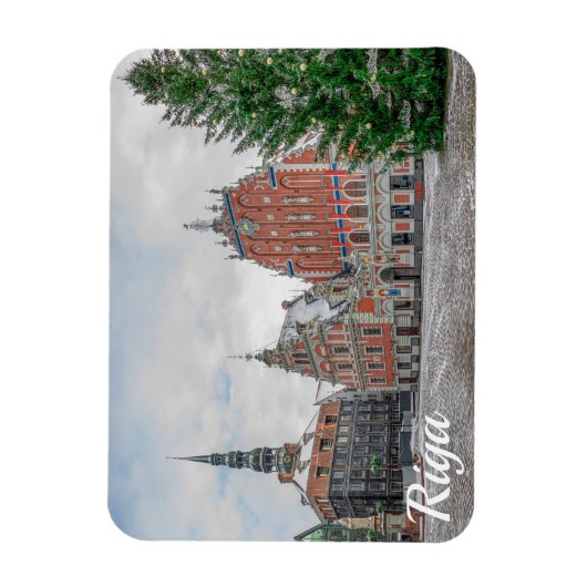 Kerstmis in Riga Letland Magnet Magneet (Verticaal)