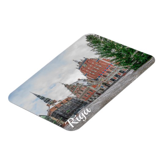 Kerstmis in Riga Letland Magnet Magneet (Linkerzijde)