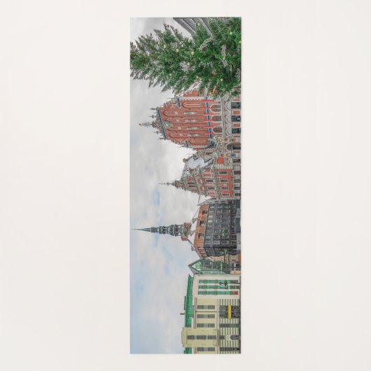 Kerstmis in Riga Letland Yogamat (Achterkant)