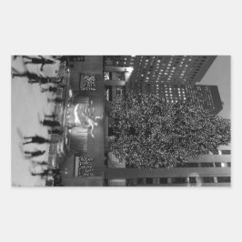 Kerstmis in Rockefeller Center - NYC Rechthoekige Sticker