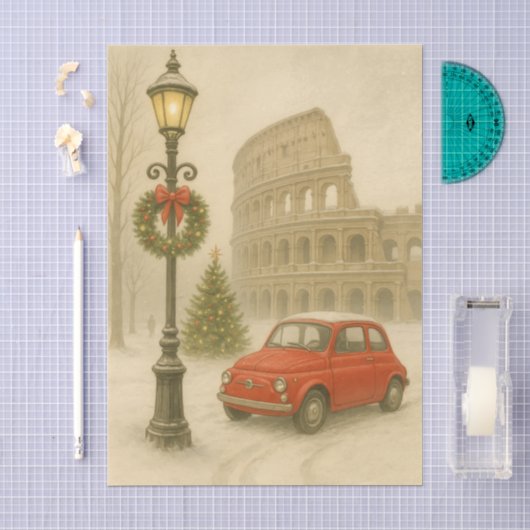 Kerstmis in Rome Italië – Kerst Kunst, Kerstmis Tissuepapier (Craft)