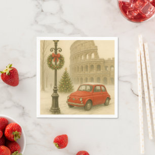 Kerstmis in Rome Muur Italië – Vakantiekunst Servet