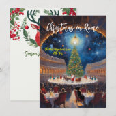 "Kerstmis in Rome" wenskaart Notitiekaartje (Voorkant / Achterkant)