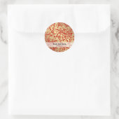 Kerstmis in rood en goud ronde sticker (Tas)