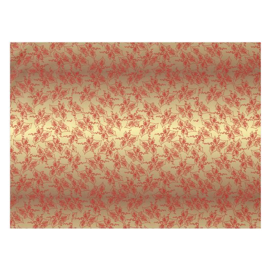 Kerstmis in rood en goud tafelkleed (Voorkant (Horizontaal))