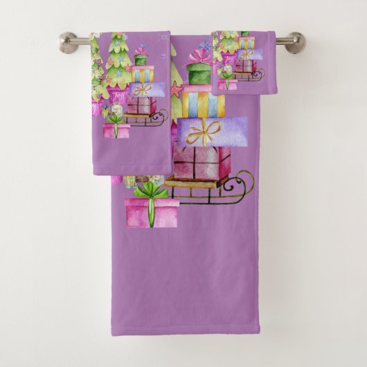 Kerstmis in roze bad handdoek (Insitu)