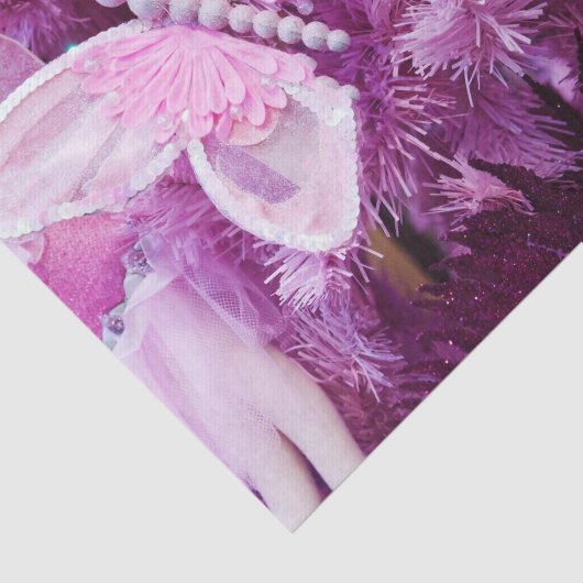 Kerstmis in roze en Paars Tissuepapier (Detail)