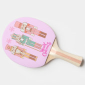 Kerstmis in roze Notenkrakers op Roze | Tafeltennisbatje (Zijkant)