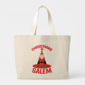 Kerstmis in Salem New England Holiday Tour Time Grote Tote Bag (Achterkant)