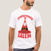 Kerstmis in Salem New England Holiday Travel T-shirt (Voorkant)