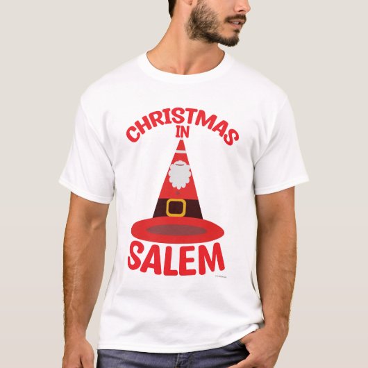 Kerstmis in Salem New England Holiday Travel T-shirt (Voorkant)