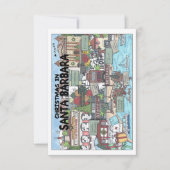 Kerstmis in Santa Barbara Bedankkaart (Voorkant)